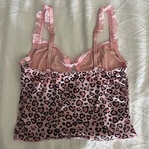 size small y2k cropped leopard print tank
